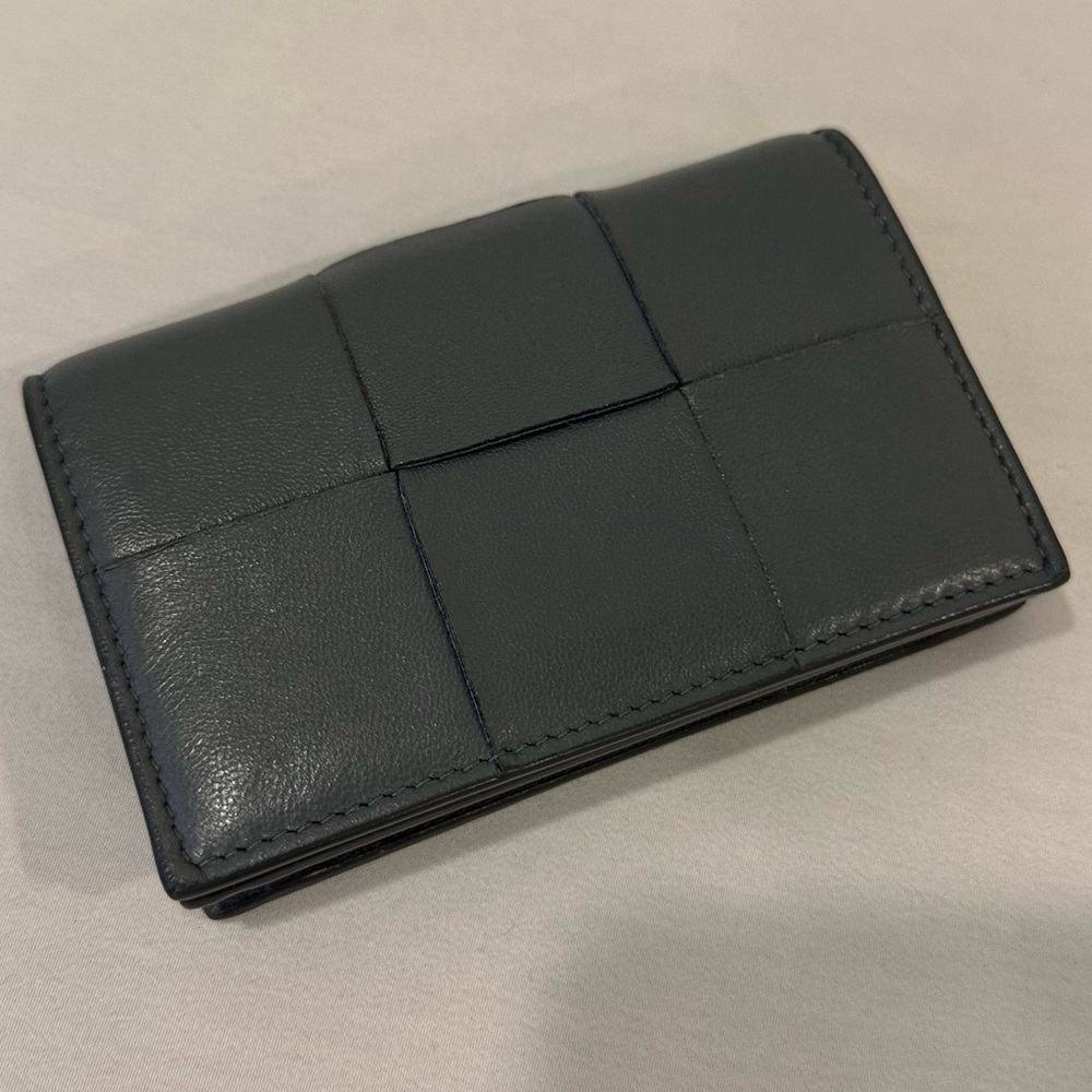 Bottega Veneta grey card holder bi-fold wallet